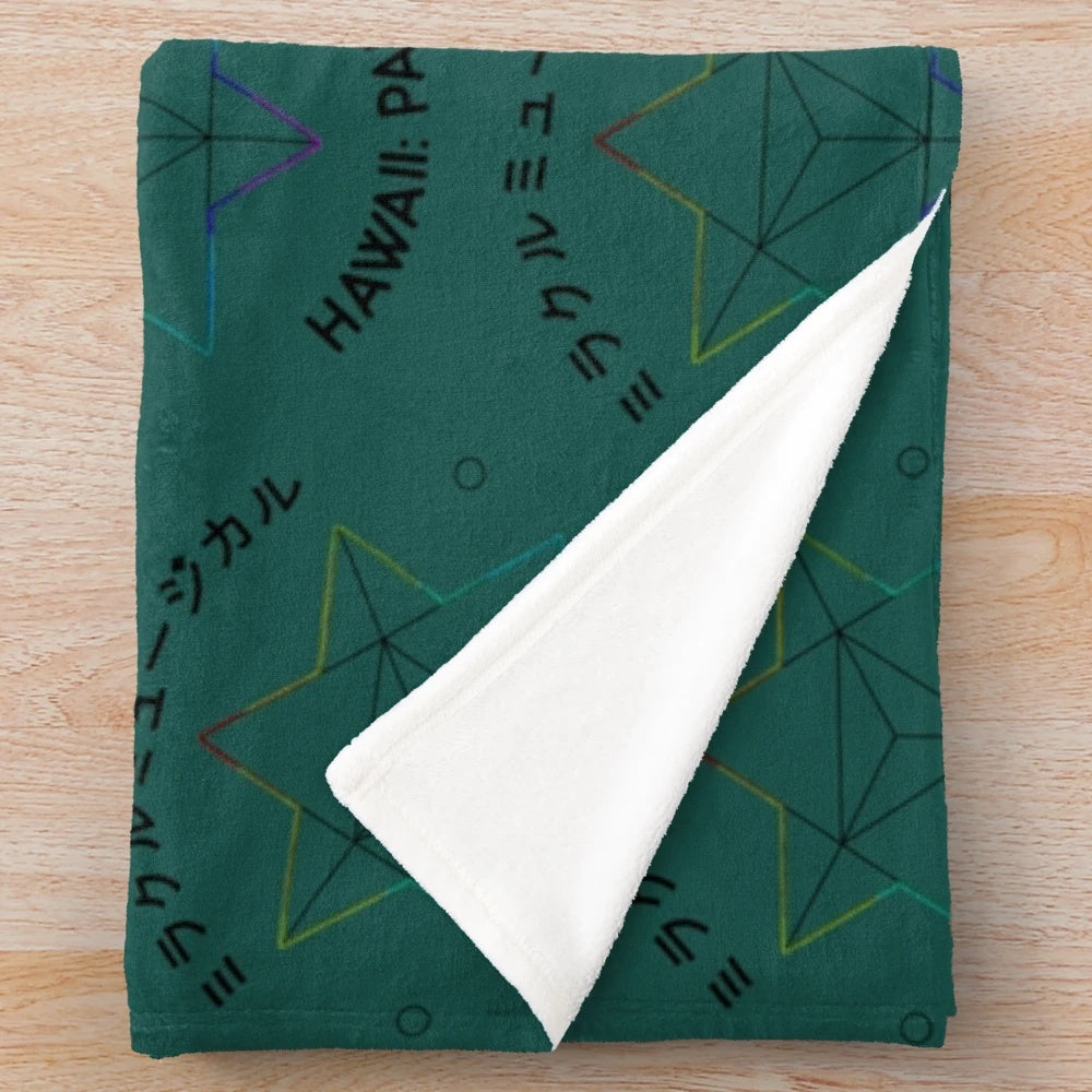 Tally Hall "Hawaii Part II" Inspired Plush Blanket with Rainbow Prisms