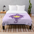 Tangled Sun Kingdom Dance Plush Blanket featuring Rapunzel and the sun symbol