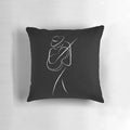 Tango dance pillow with red and black design