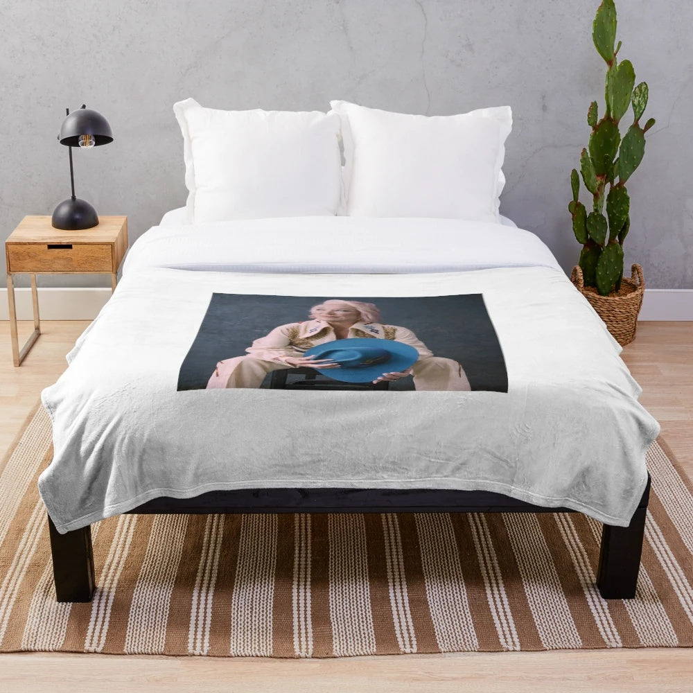 Tanya Tucker inspired plush blanket with musical notes and country music theme