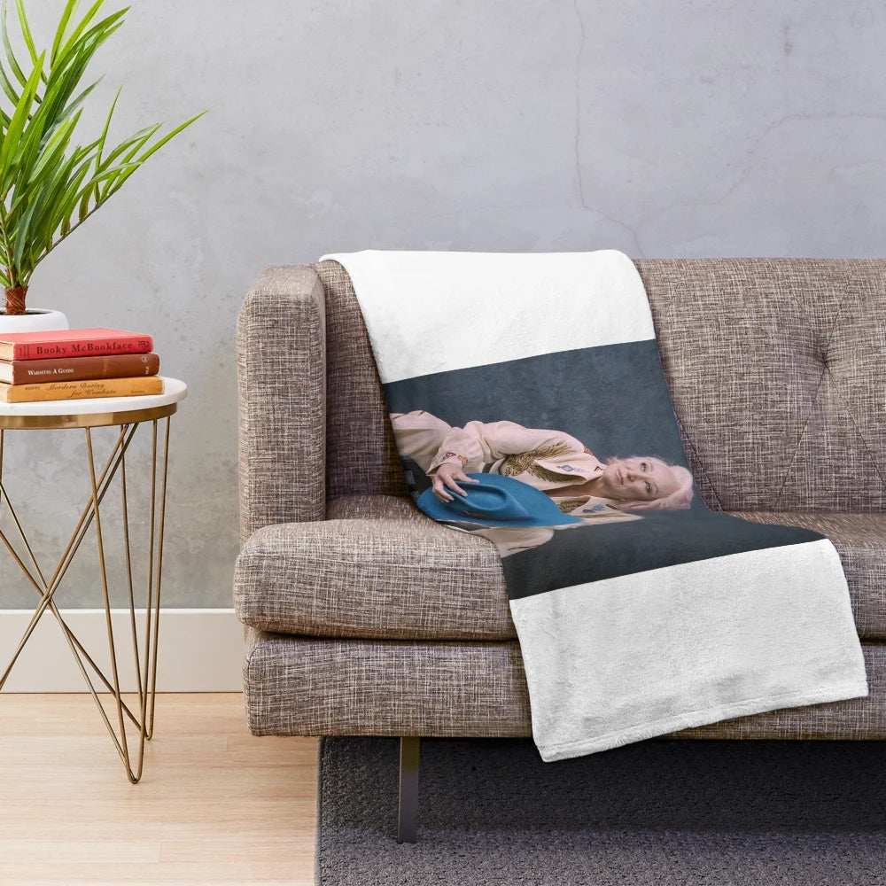 Tanya Tucker inspired plush blanket with musical notes and country music theme
