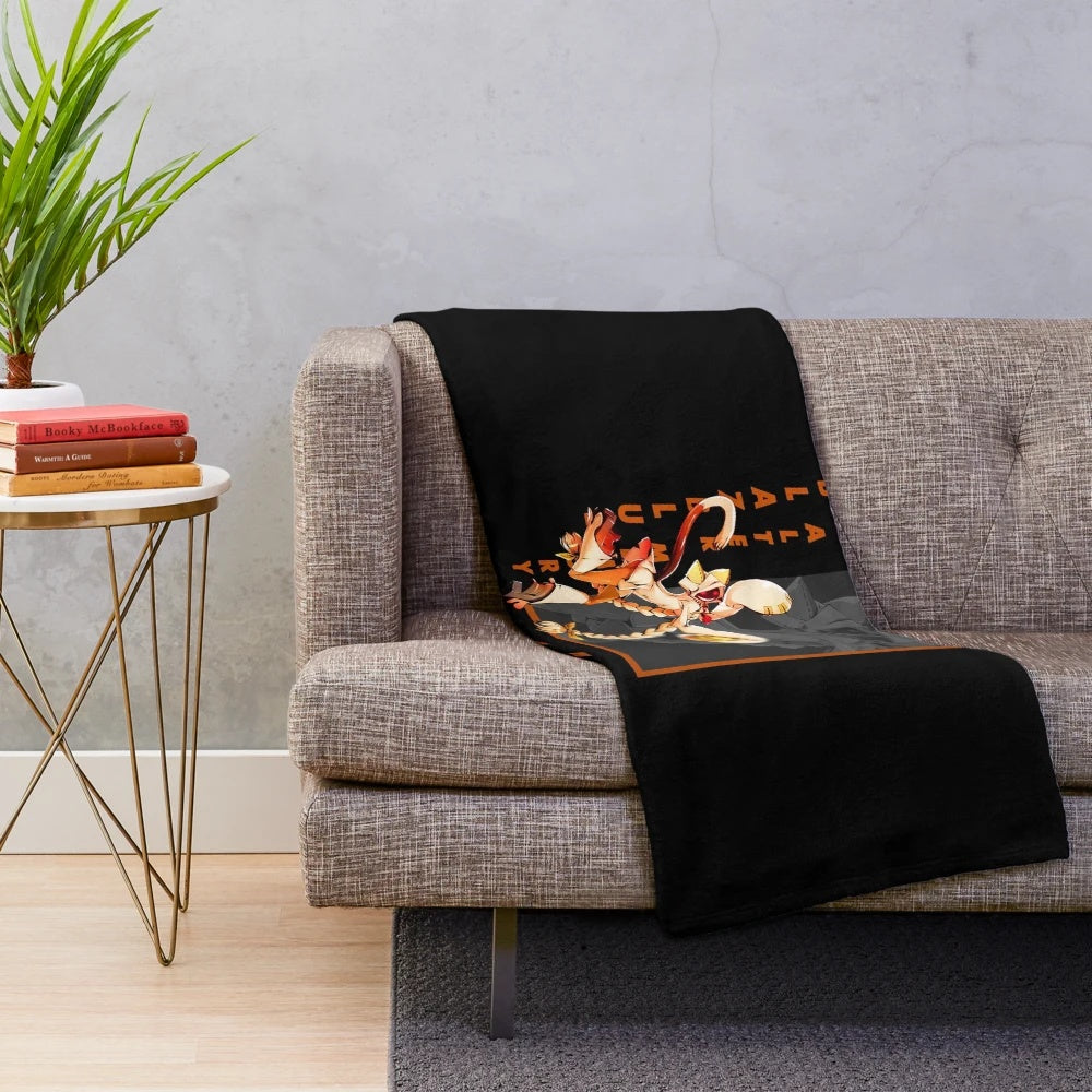 Taokaka inspired plush blanket featuring the popular character from the BlazBlue anime and video game series