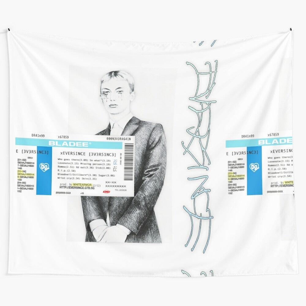 Unofficial Bladee "Eversince (edit)" Tapestry inspired by Drain Gang