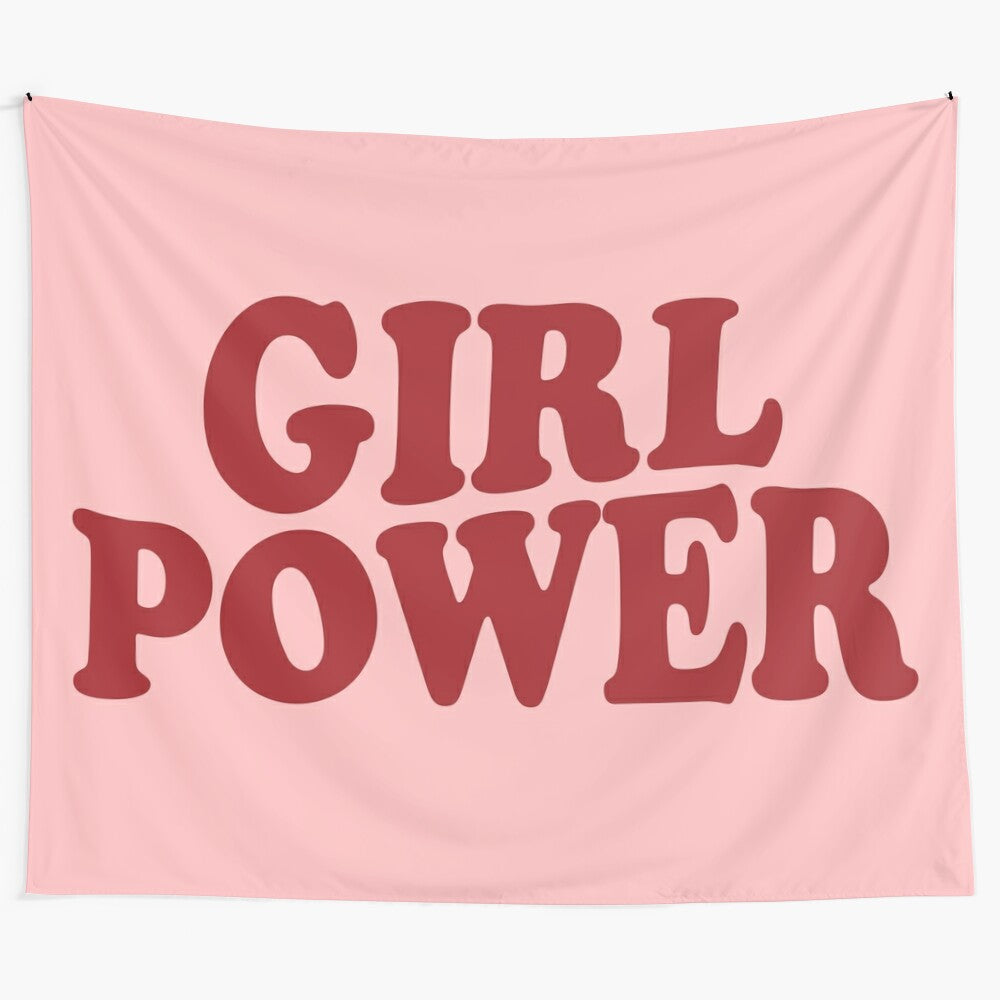 Girl Power Inspirational Tapestry with Feminist Artwork