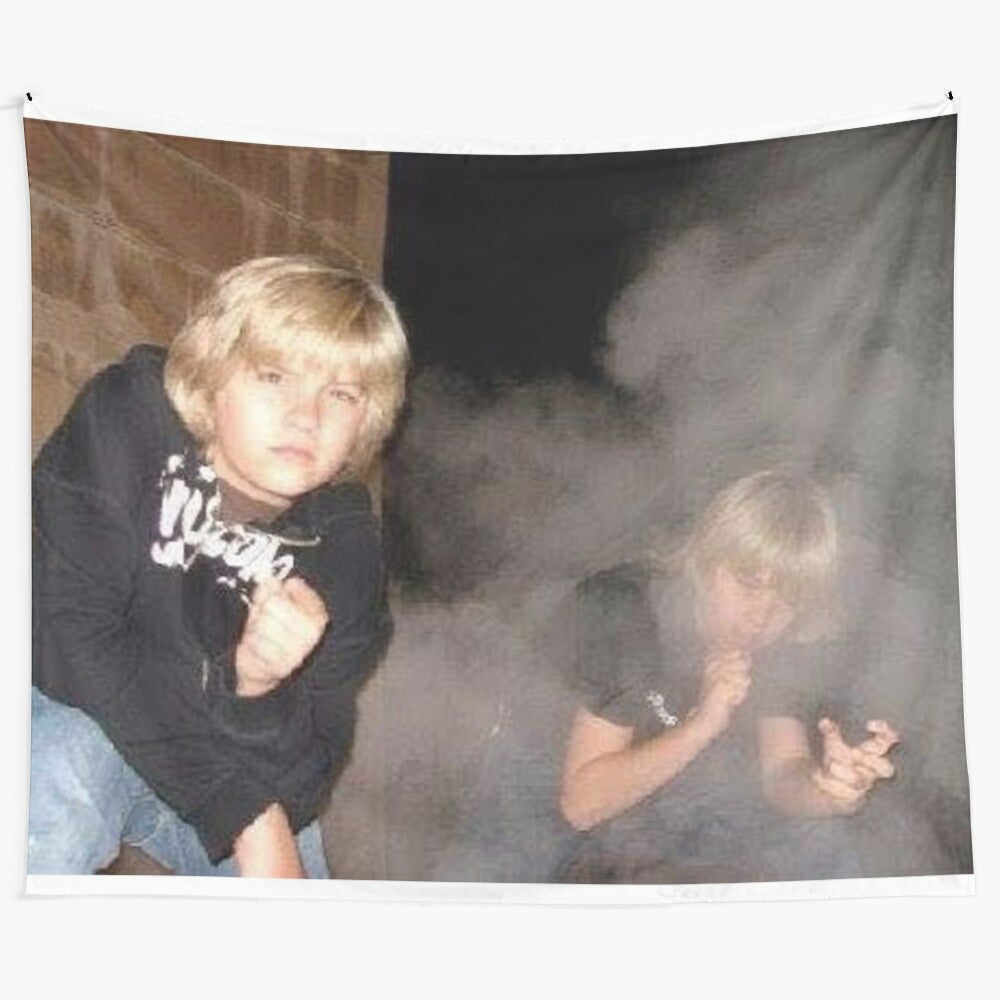 Tapestry inspired by the popular Disney Channel TV series "The Suite Life of Zach and Cody" featuring the Sprouse twins