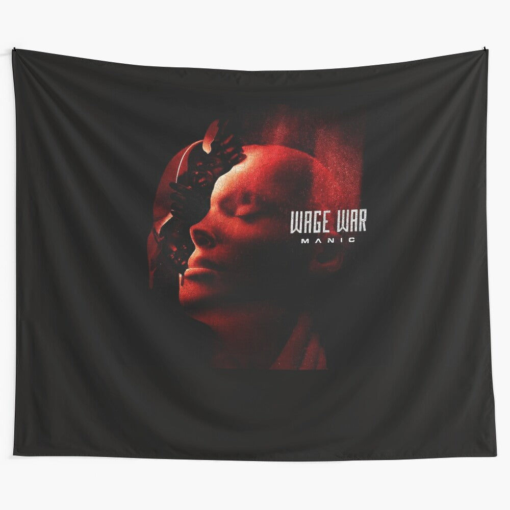 Essential tapestry featuring a band wage logo music design