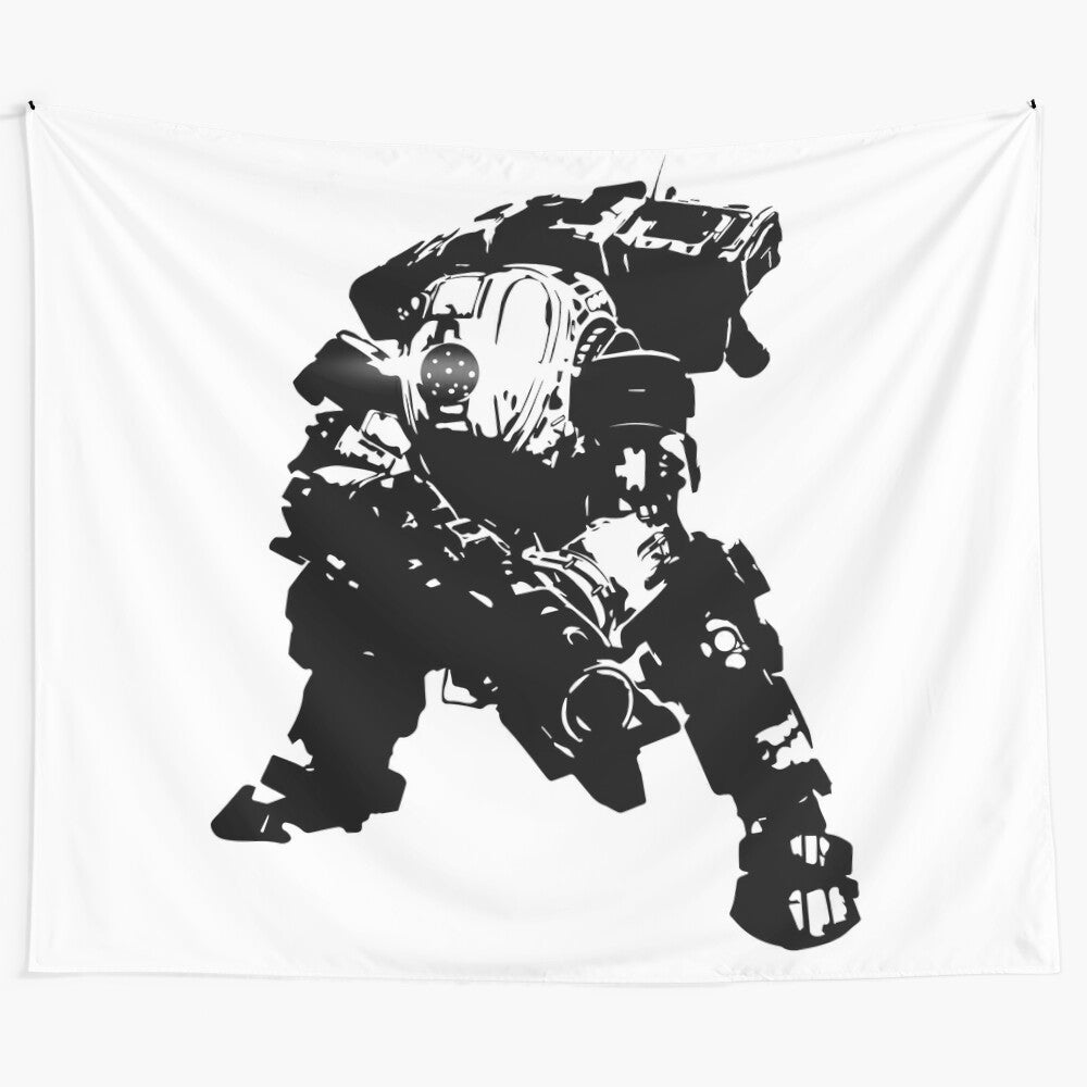 Titanfall 2 Scorch mech vector illustration tapestry