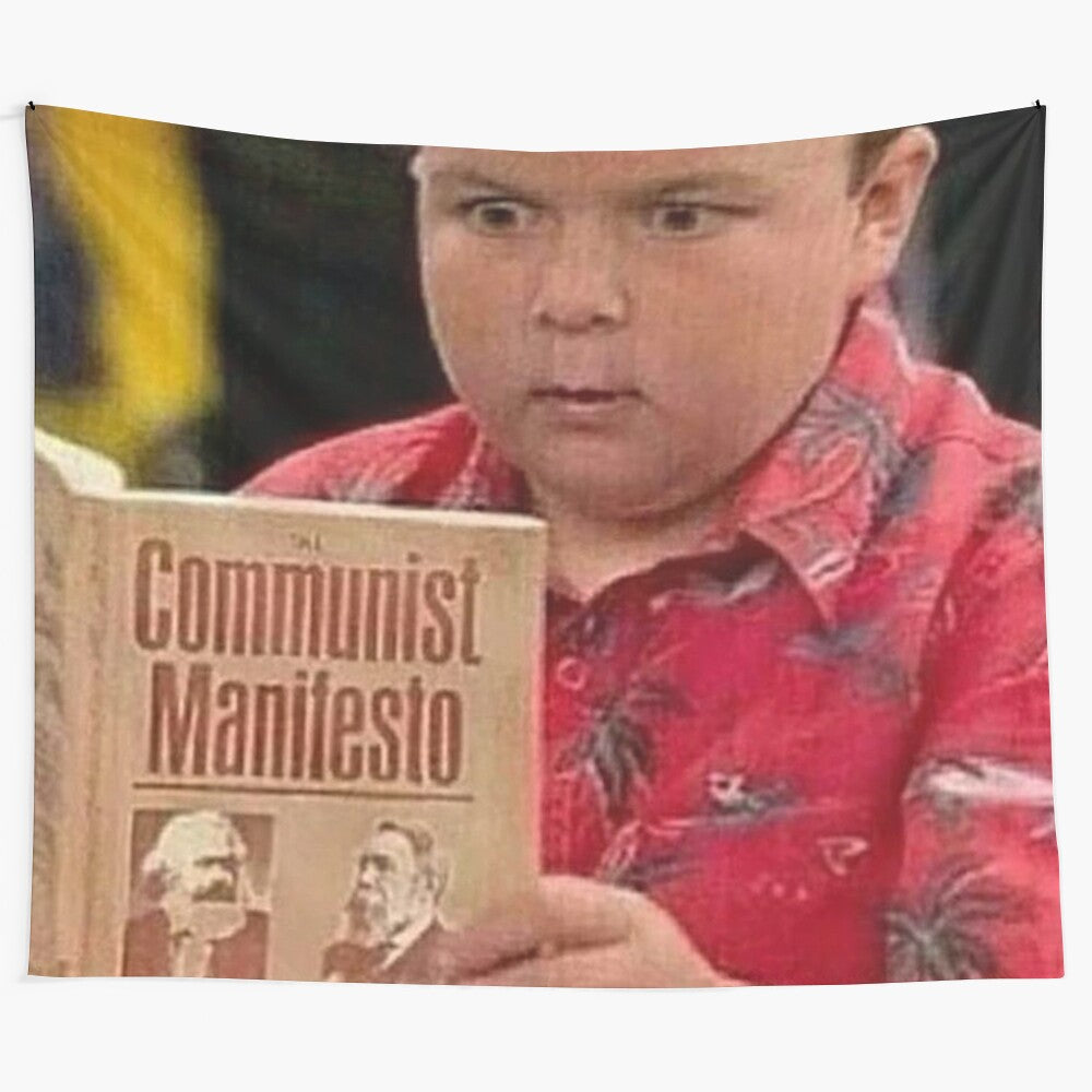 Gibby from iCarly reads the Communist Manifesto, an internet meme