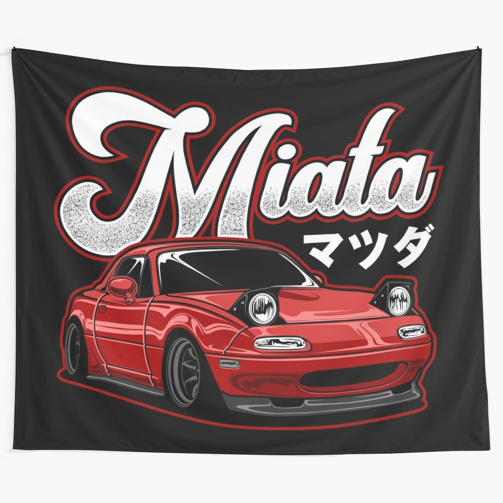 Miata MX-5 NA red sports car tapestry