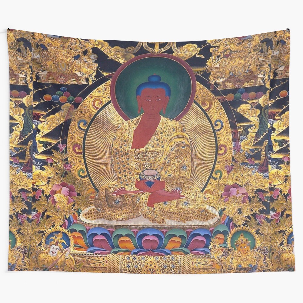 Mandala 116 Golden Amithaba Buddha Tapestry