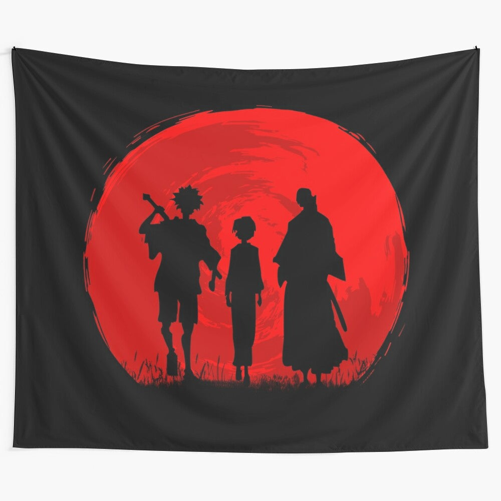 Samurai Sunset Tapestry - Inspired by Anime