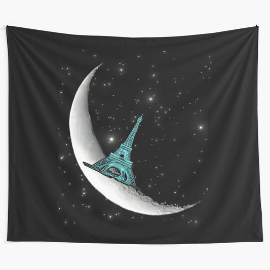 Eiffel Tower on the moon tapestry