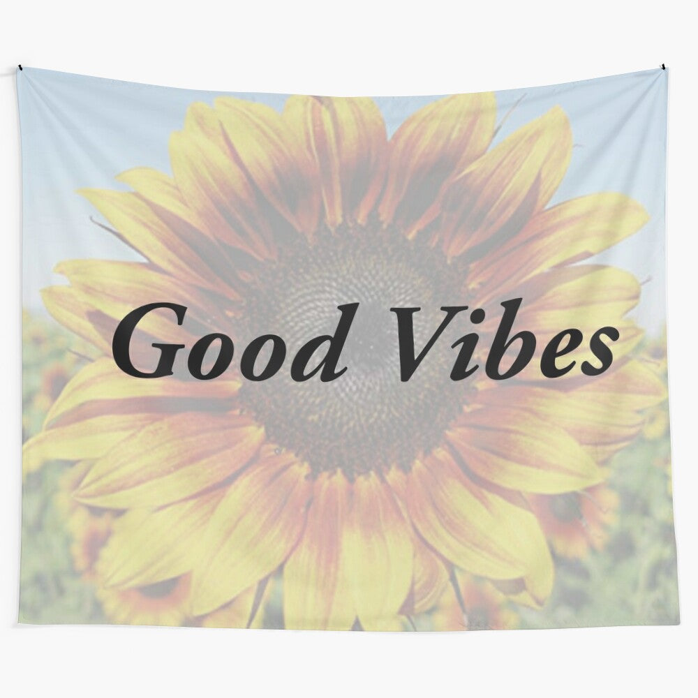 Sunflower tapestry with a positive and calming design