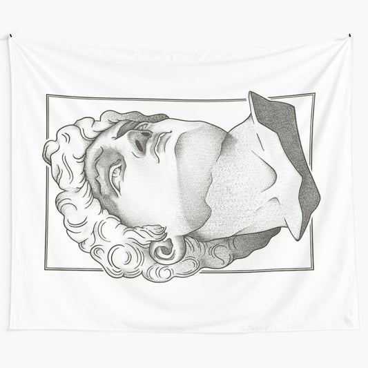 Michelangelo's David Statue Replica Tapestry