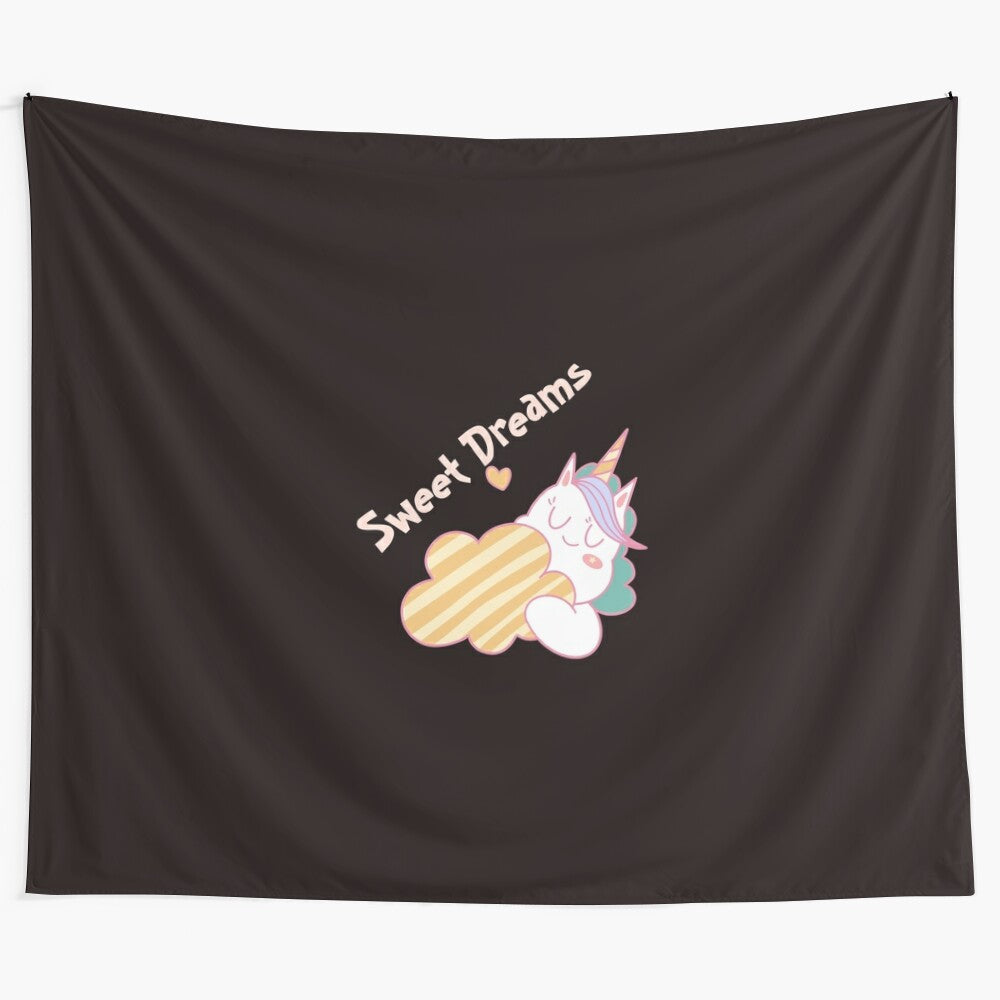 Magical unicorn tapestry design for a serene and peaceful sleep