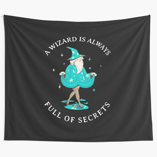 Magical wizard tapestry featuring fantasy elements