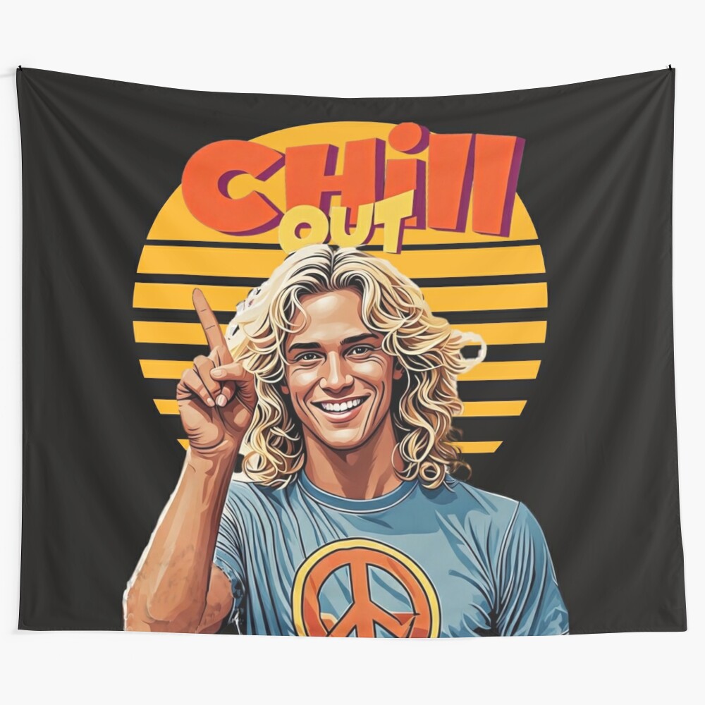 Retro peace sign wall tapestry with a chill out design