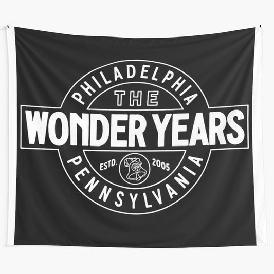 Colorful The Wonder Years inspired mini bell shirt tapestry with animals and flowers