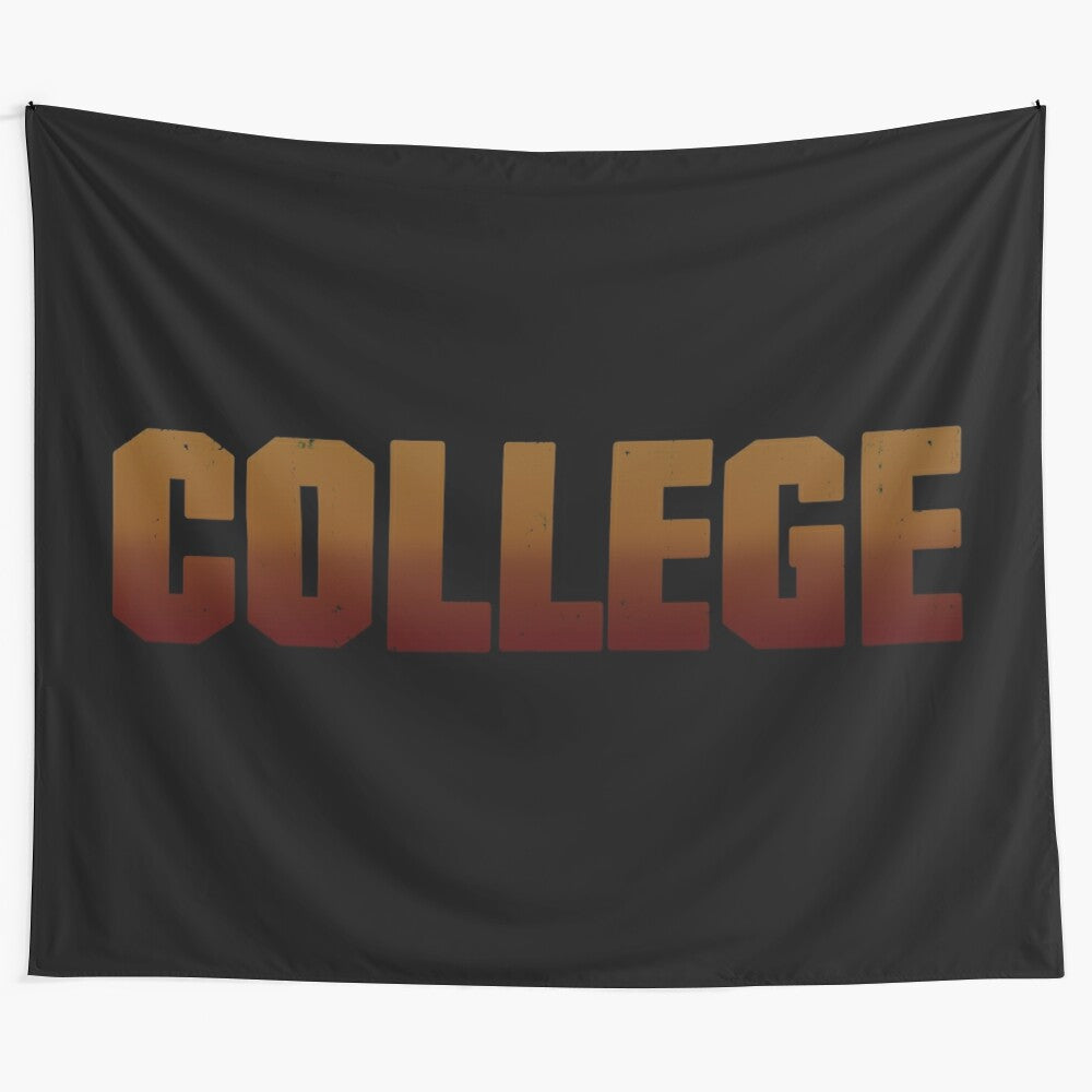 College Tapestry Showcasing Academic Campus Aesthetic