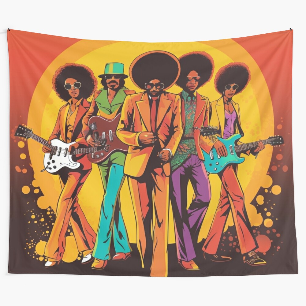 Funky Groovy Tapestry Inspired by Funk, Soul and Music