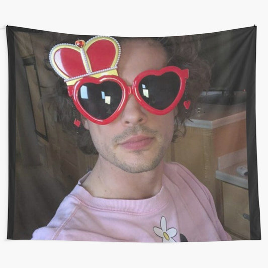 A stylized portrait of Matthew Gray Gubler taking a selfie