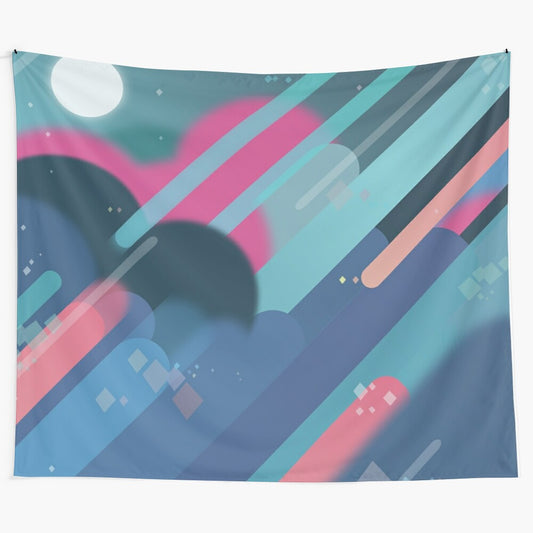 Steven Universe inspired tapestry featuring colorful characters and scenes from the popular cartoon series