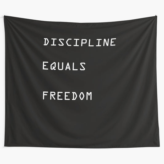 Discipline Inspired Tapestry featuring Jocko Willink quote