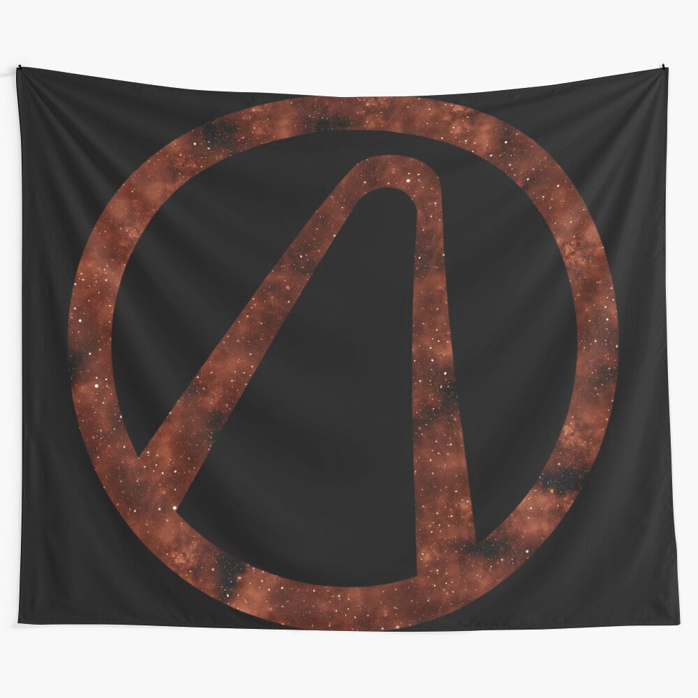 Borderlands Vault Hunter Logo Tapestry with Galaxy Design