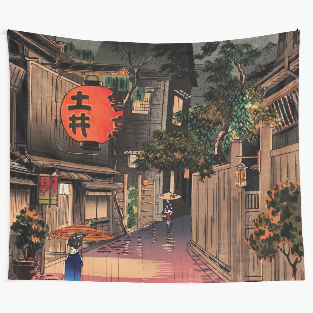 Tsuchiya Koitsu's Ushigome Kagurazaka ukiyo-e inspired tapestry