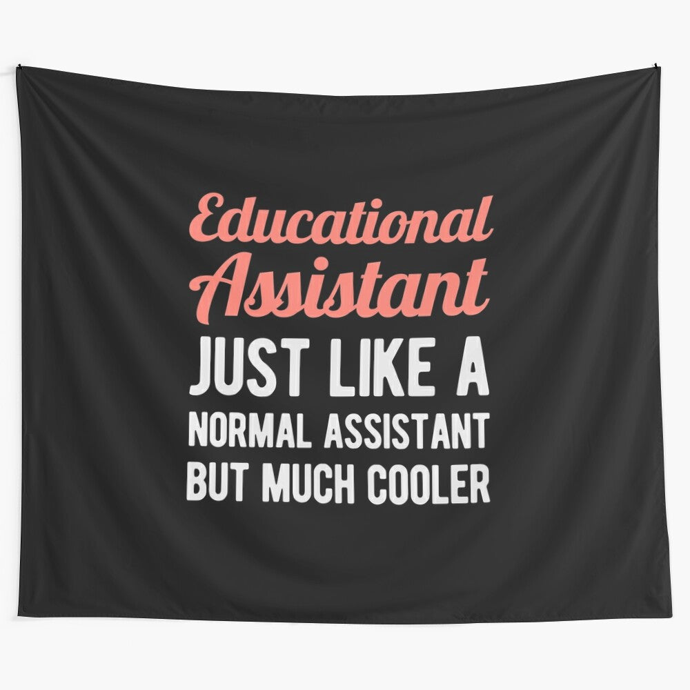 Funny educational assistant tapestry with playful design