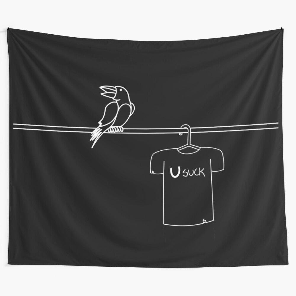 Raven Tapestry - Minimalist and Colorful Wall Art