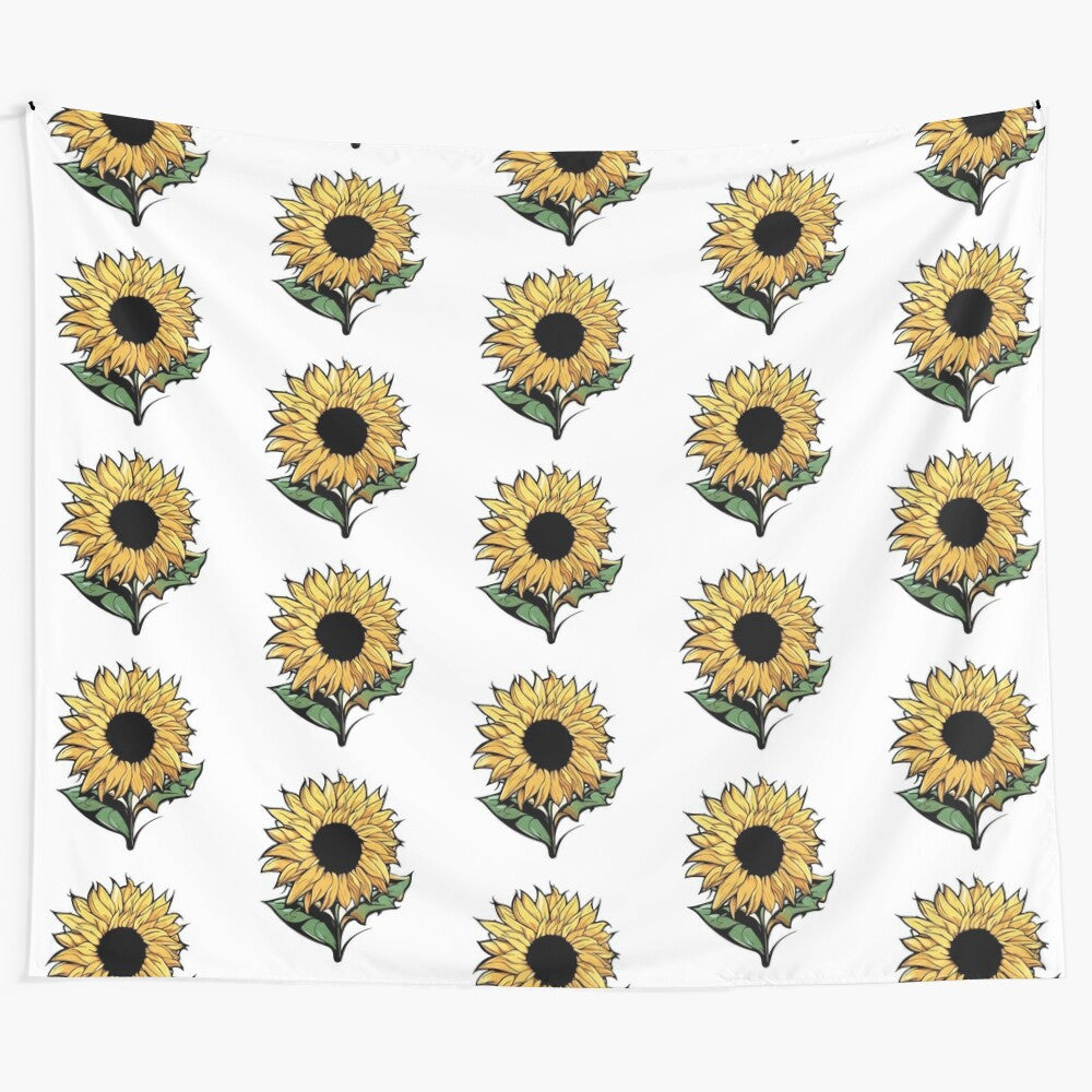 Sunflower tapestry with a beautiful floral design