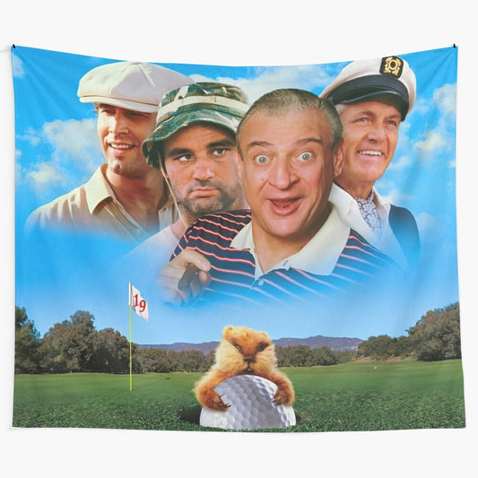 1980s comedy movie Caddyshack themed tapestry