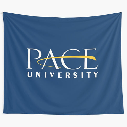 Pace University Tapestry featuring the university's logo and colors