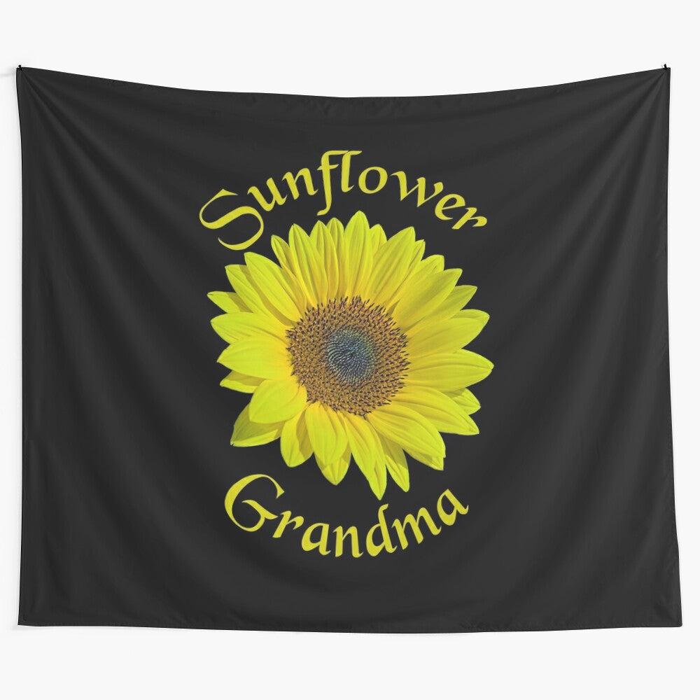 Sunflower tapestry with inspirational floral design