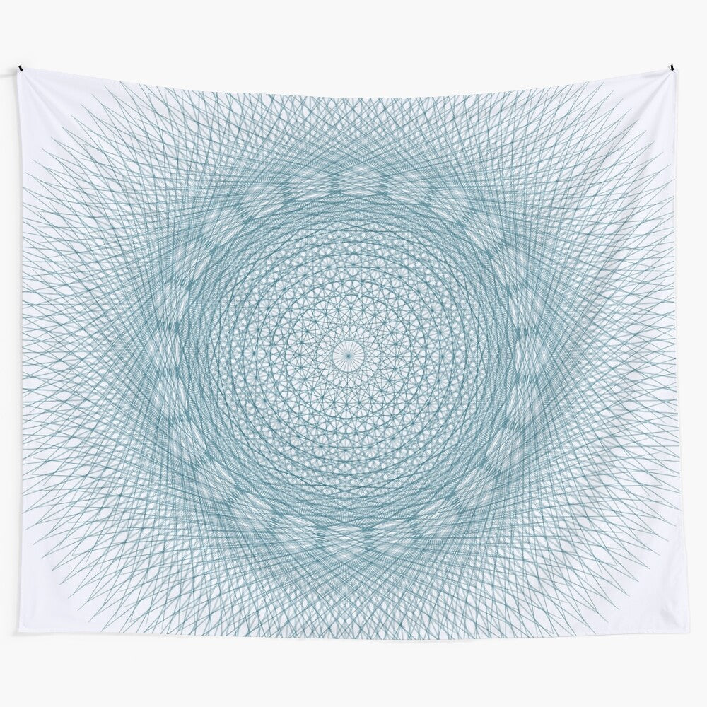 Sacred Geometry Mandala Artwork Digital Geometric Tapestry