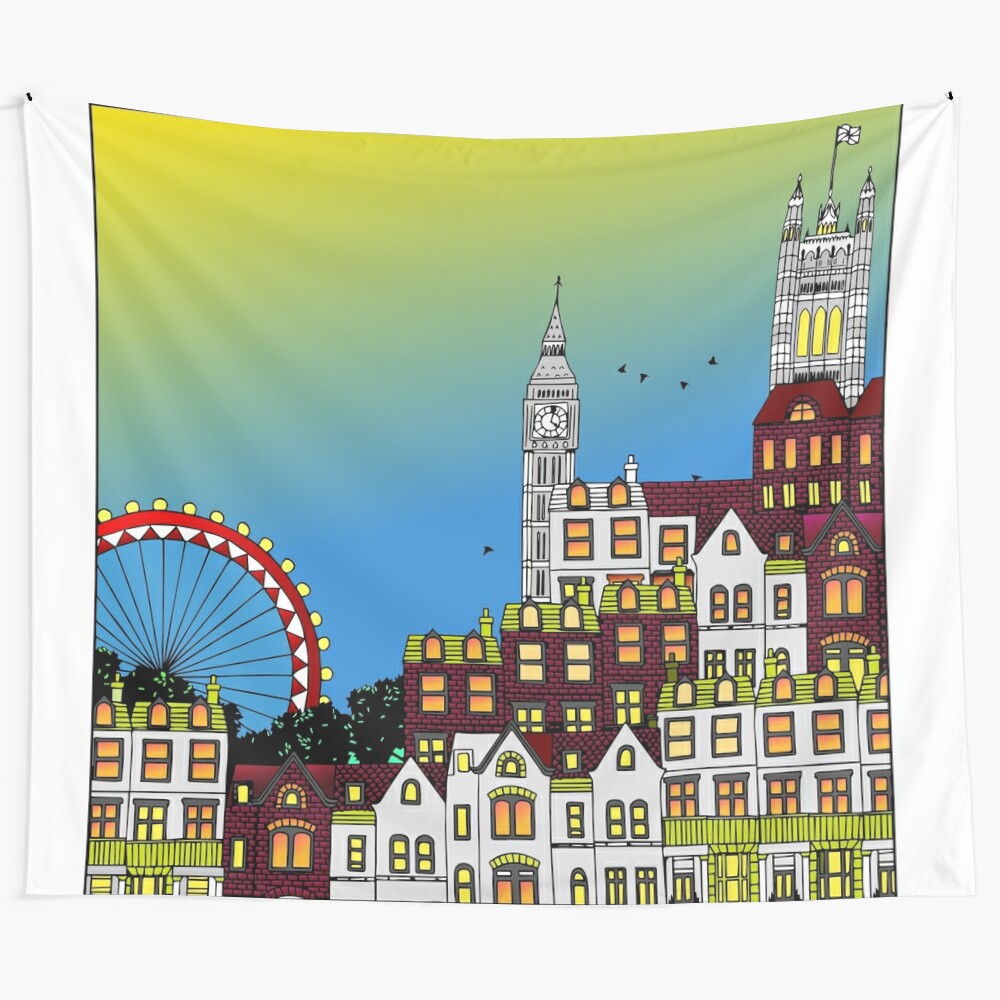 Vibrant tapestry depicting scenic landscapes and cityscapes from around the world