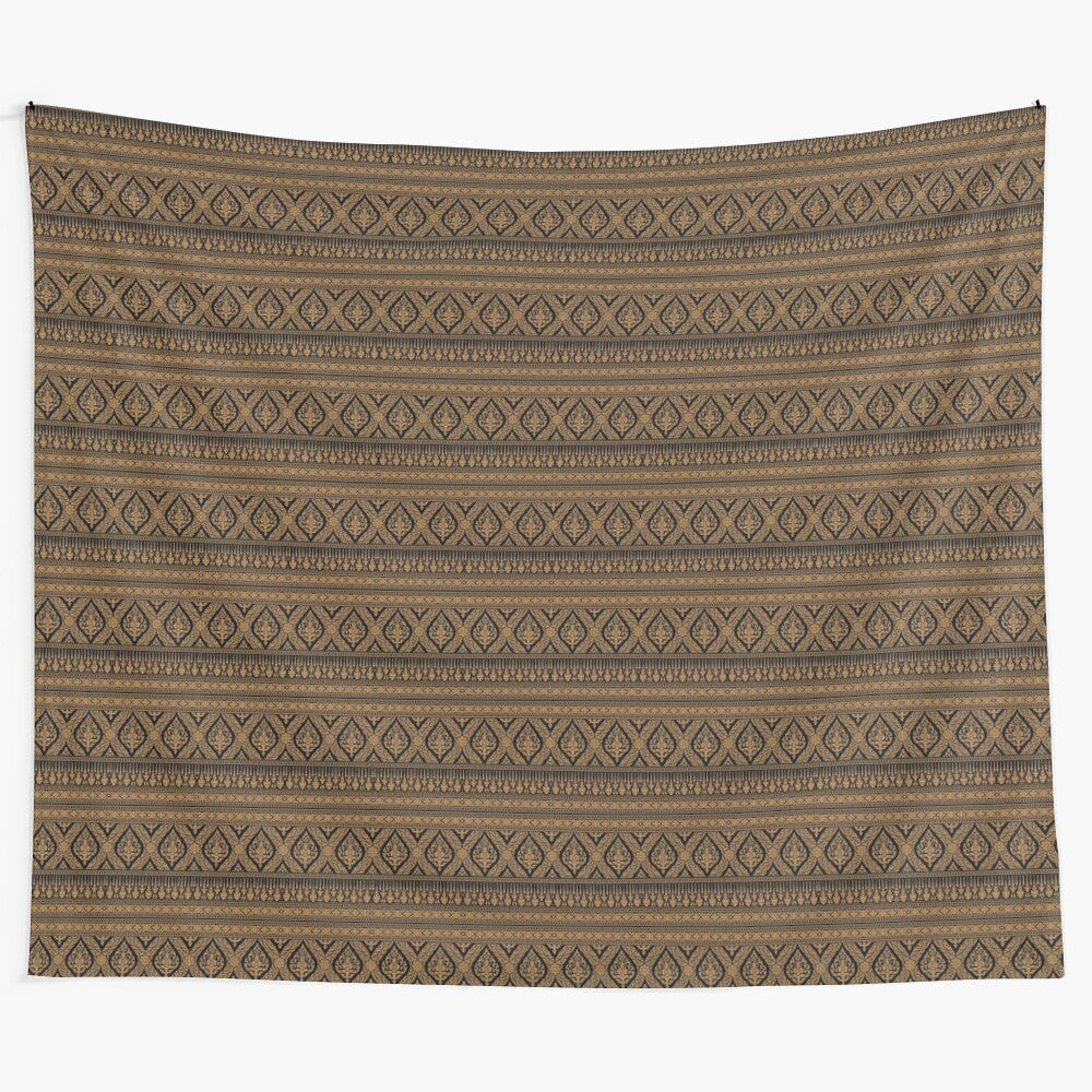 Vibrant Thai-inspired pattern tapestry wall hanging