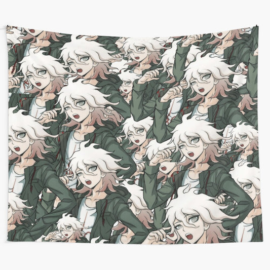 Nagito Komaeda inspired tapestry featuring a Danganronpa Goodbye Despair fan art design