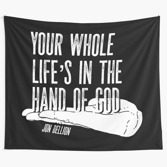 Handcrafted "Hand of God" tapestry wall art inspired by Jon Bellion's "The Human Condition" album