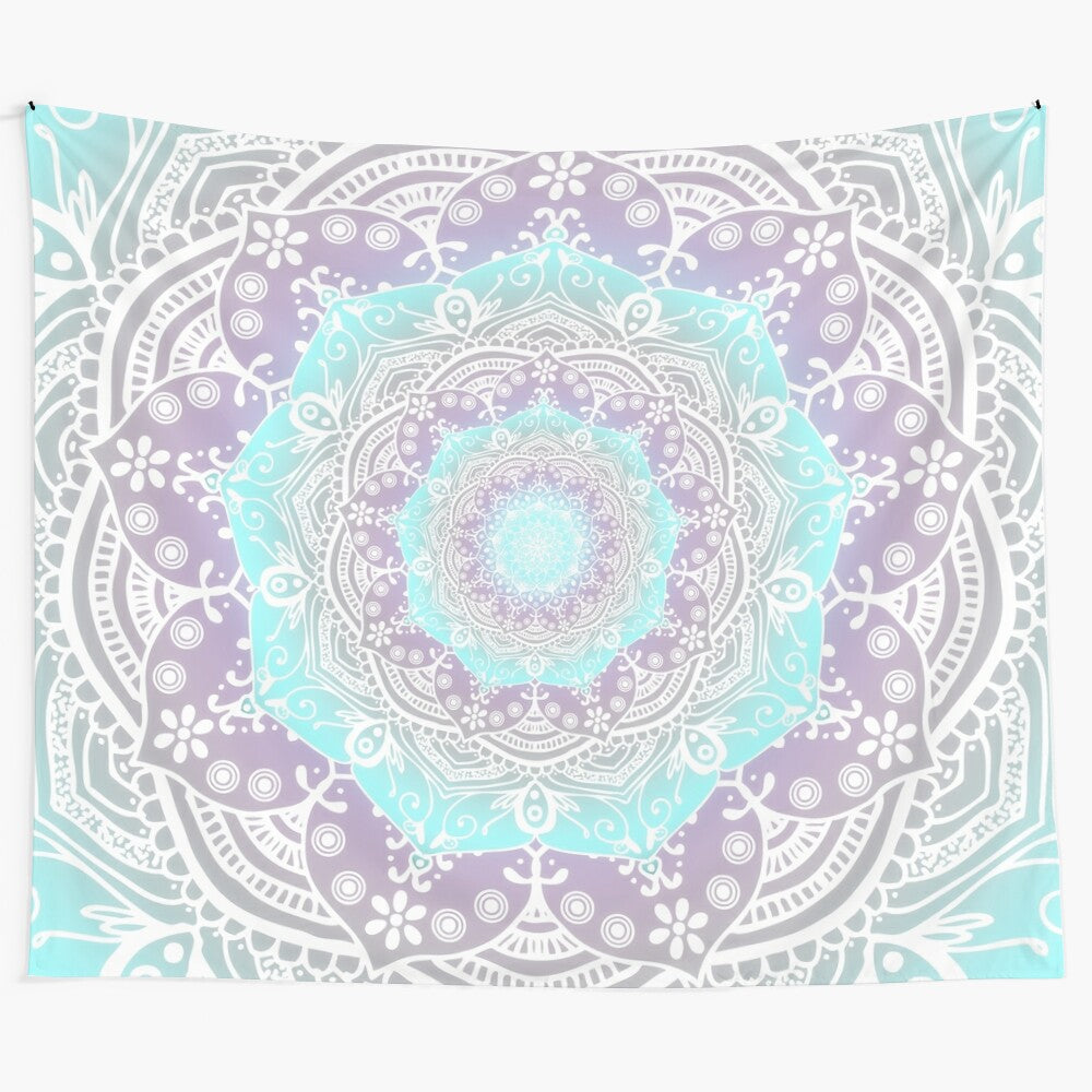 Bohemian mandala tapestry for spiritual meditation and yoga