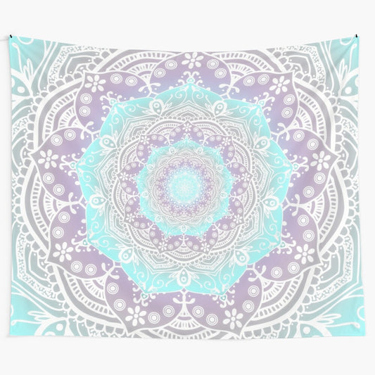 Bohemian mandala tapestry for spiritual meditation and yoga