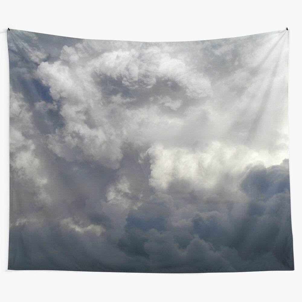 Clouds Tapestry Wall Art with Scenic Cloudy Sky