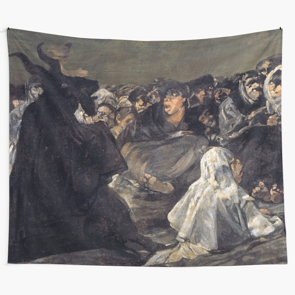 Witches' Sabbath (The Great He-Goat) by Francisco de Goya gothic fine art tapestry