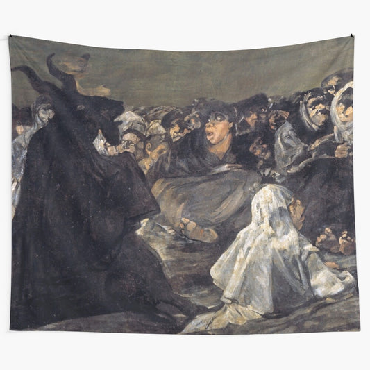 Witches' Sabbath (The Great He-Goat) by Francisco de Goya gothic fine art tapestry