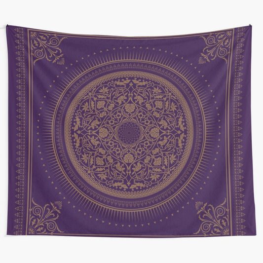 Boho Medallion Tapestry featuring a mesmerizing sacred geometry design