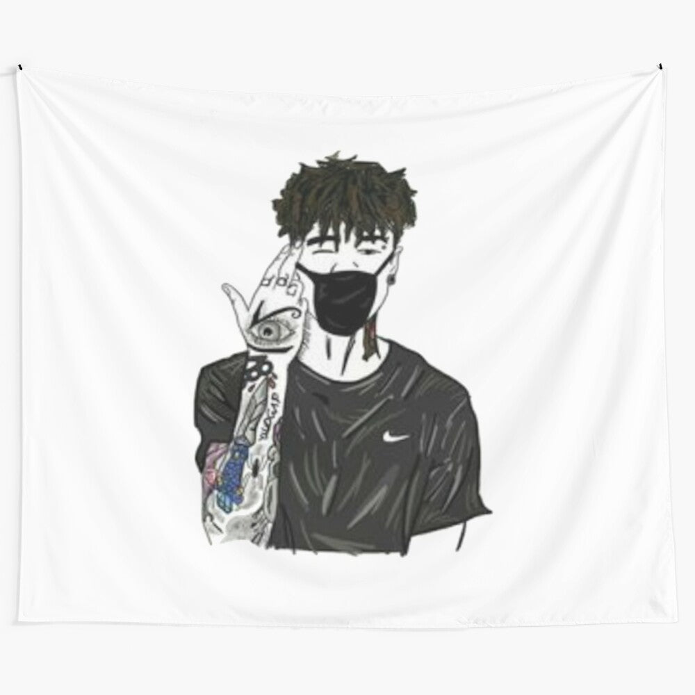 Scarlxrd inspired fan art tapestry