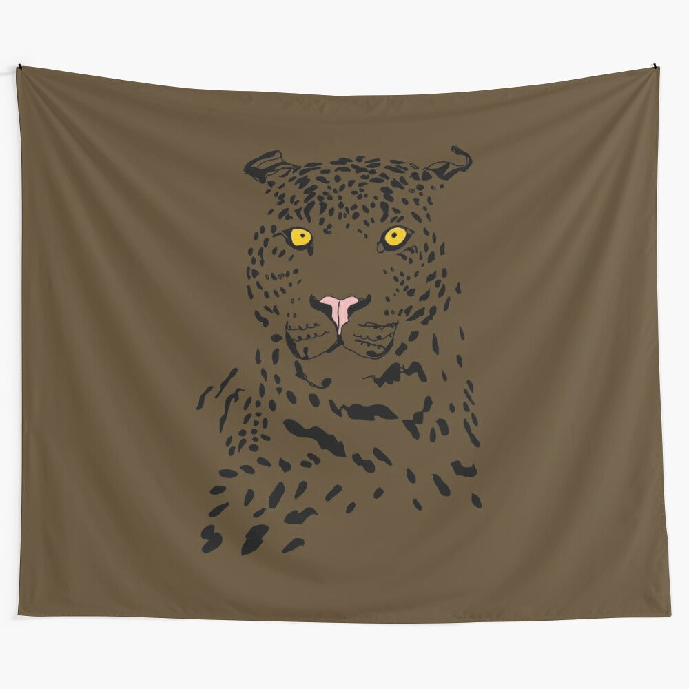 Leopard-patterned tapestry for modern home decoration