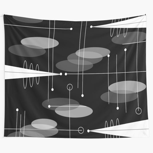 Retro Inspired Mid-Century Modern Abstract Tapestry