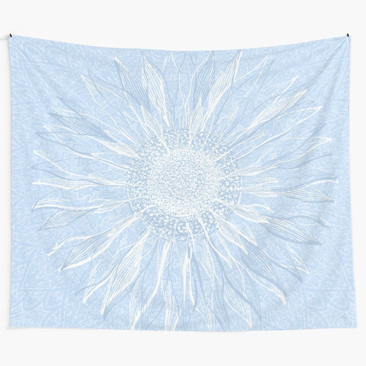 Colorful mandala and sunflower design tapestry